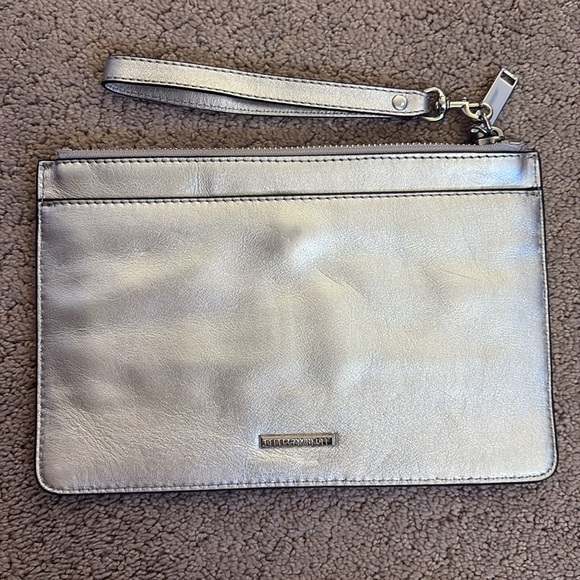 Rebecca Minkoff Metallic Chevron Wristlet Clutch - Picture 5 of 7